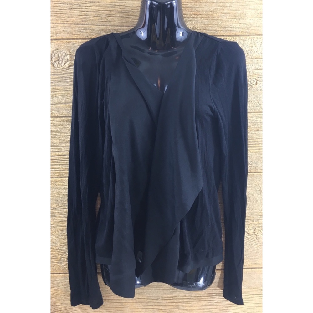 Worthington Women's Open Front Shawl Small Black